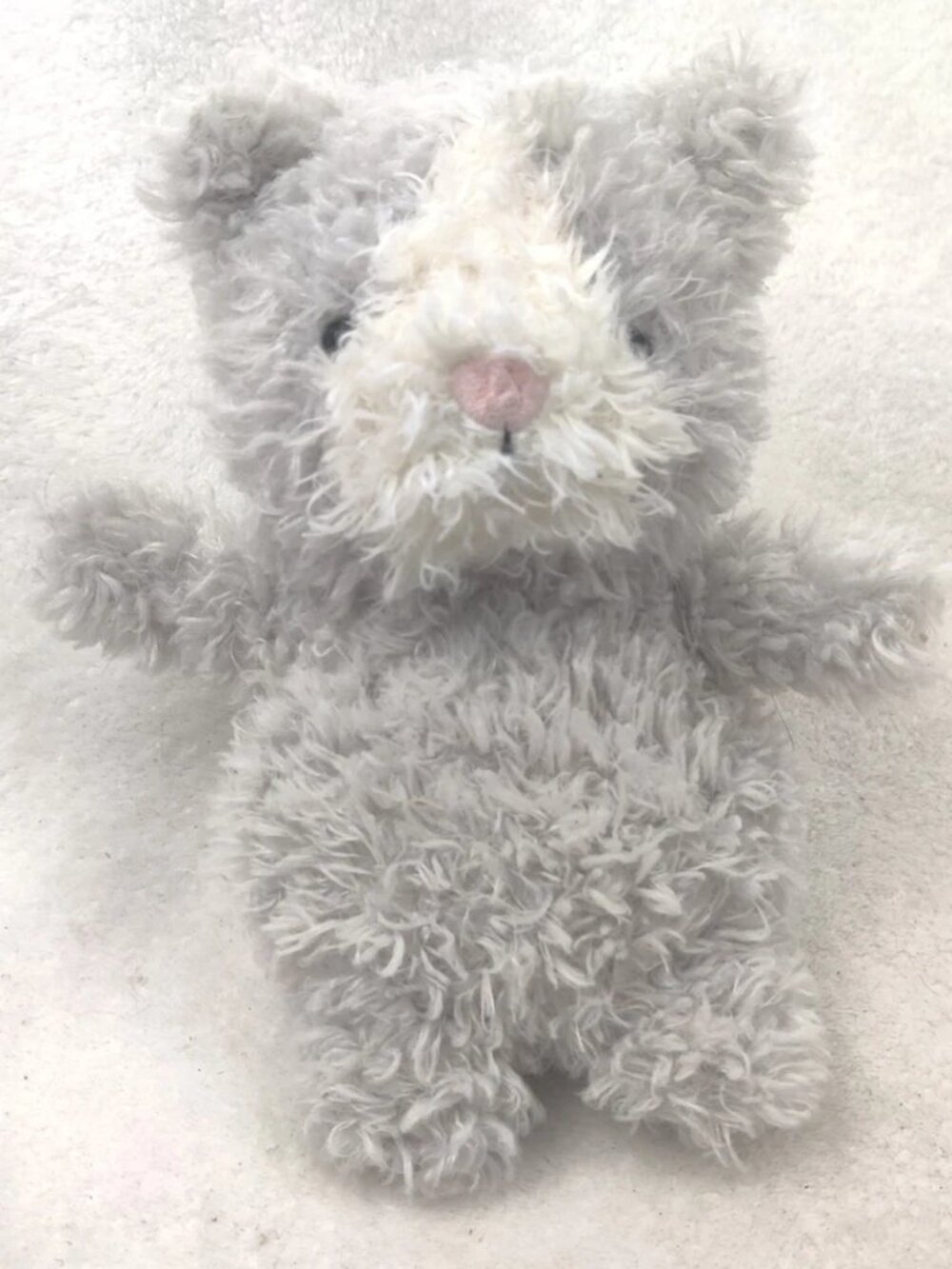 Jellycat Little Kitten Kitty Cat 8" Plush Soft Stuffed Animal Gray Grey White